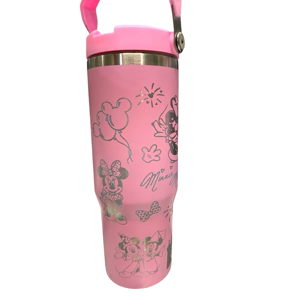 32oz Mickey and Minne Laser Engraved Tumbler. New